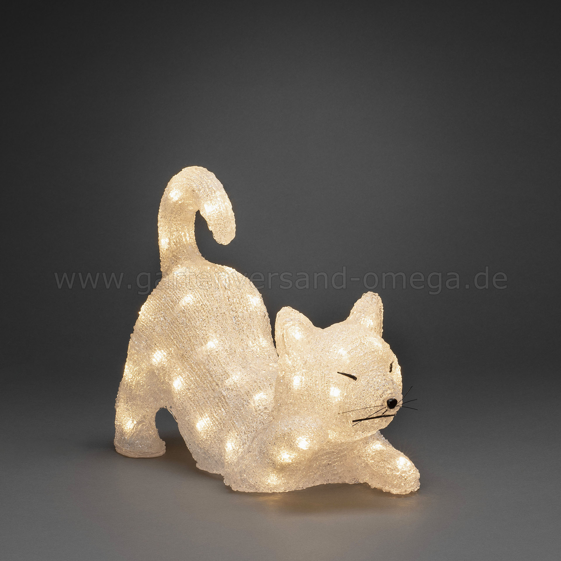 LED-Acryl Katze liegend