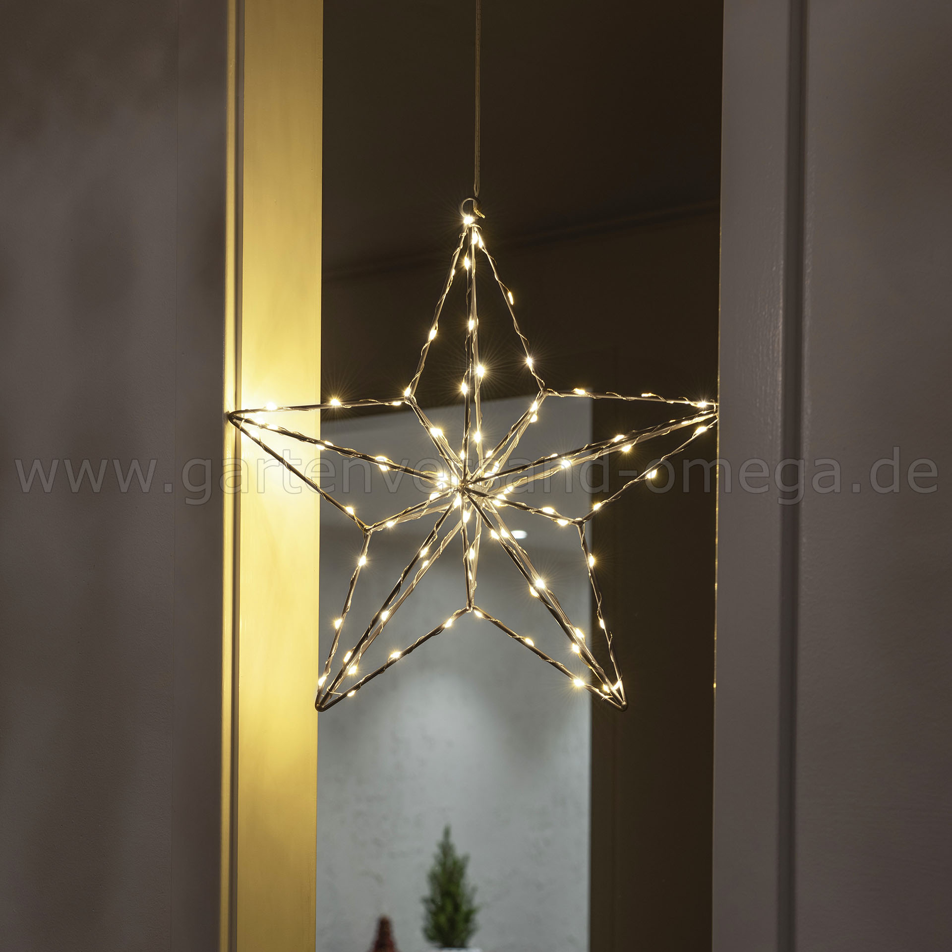 LED-Stern Silber - Weihnachtsdeko Schaufenster