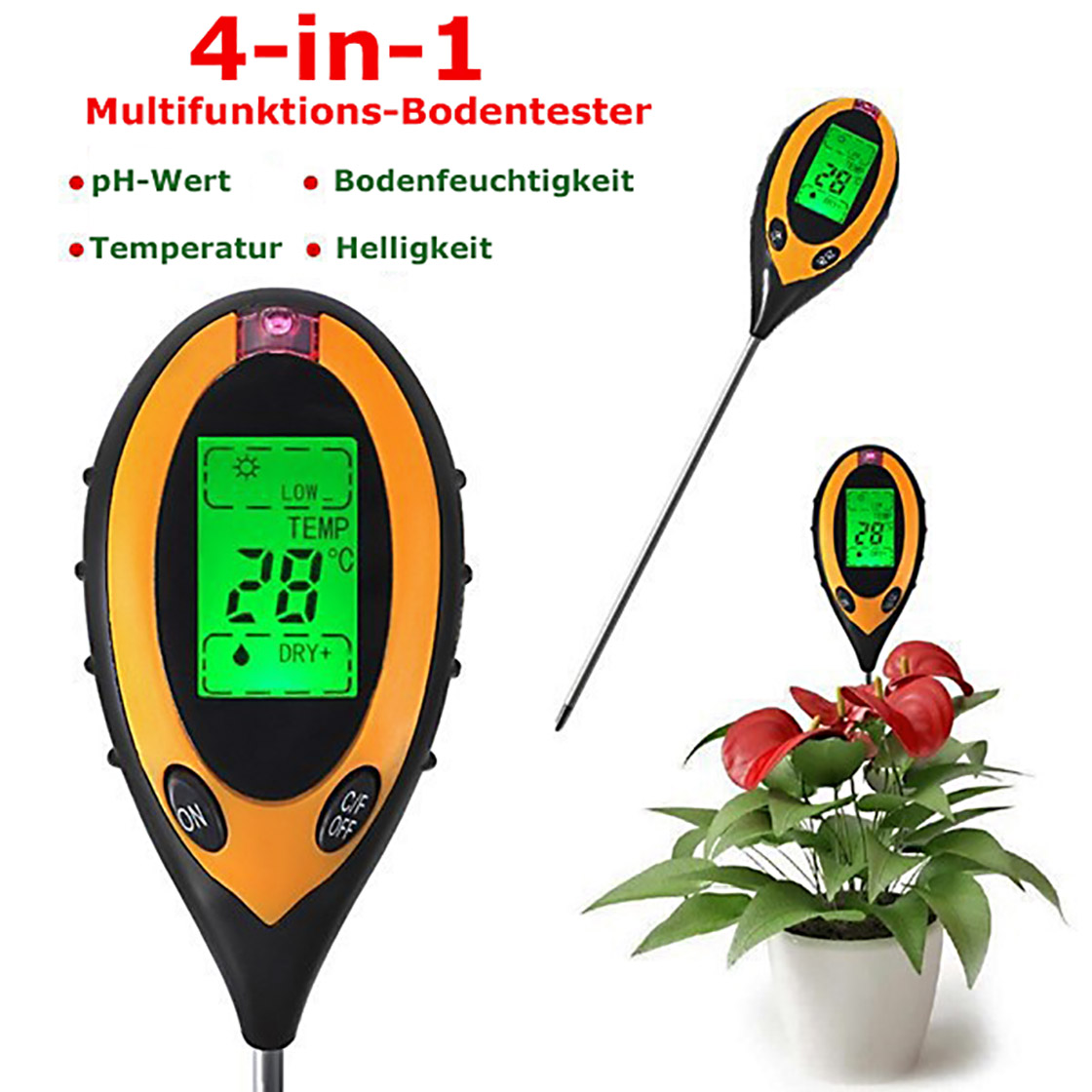 4-in-1 Multifunktions-Bodentester