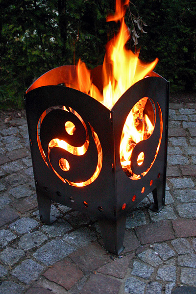 Feuerkorb Yin und Yang