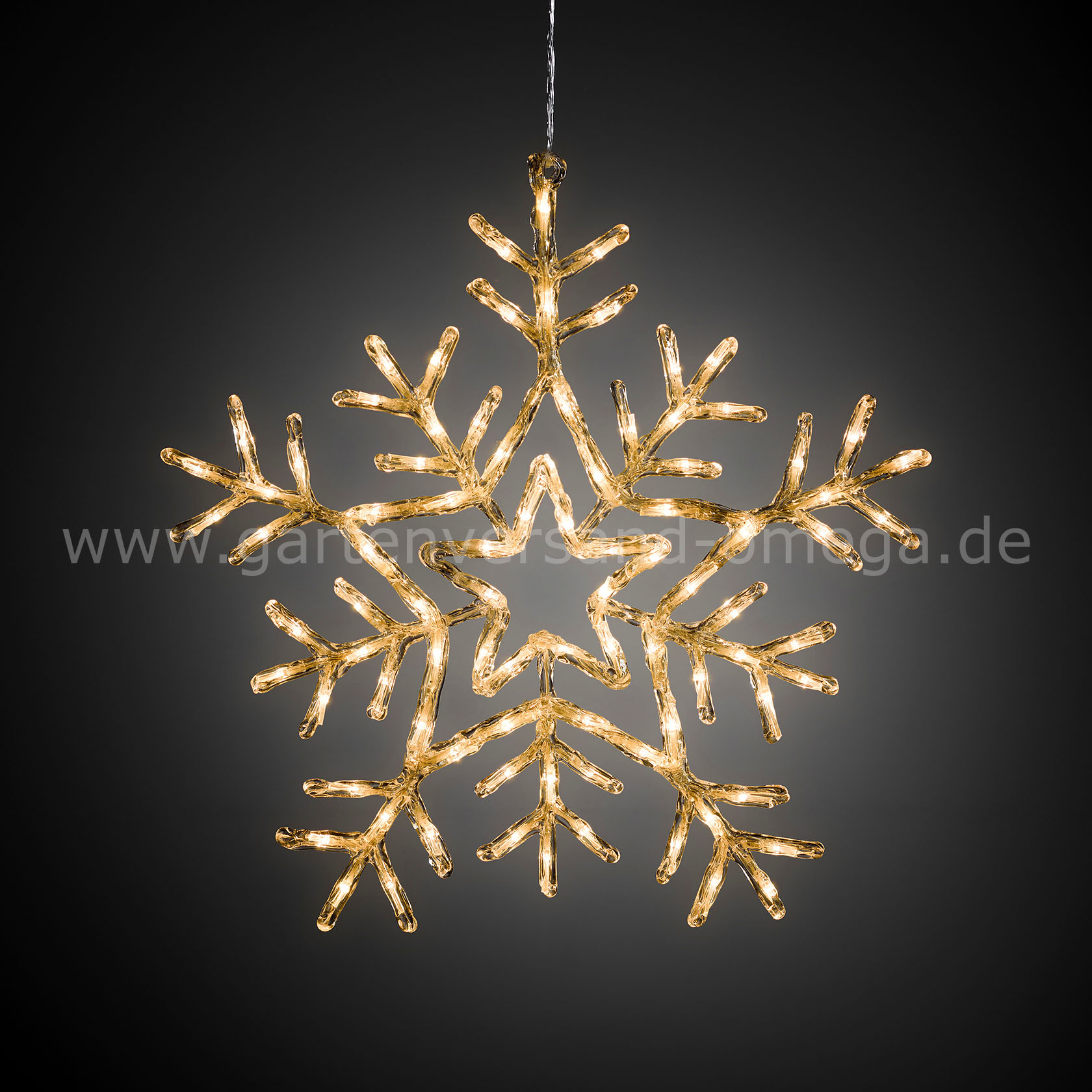 LED-Acrylsilhouette Schneeflocke mit Lichtfunktionen