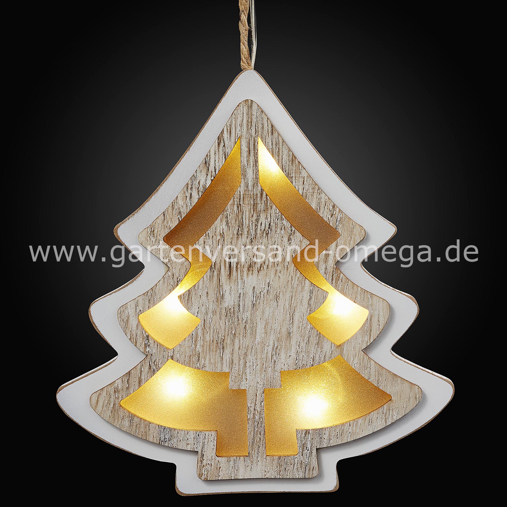 LED 3D-Tannenbaum aus Holz