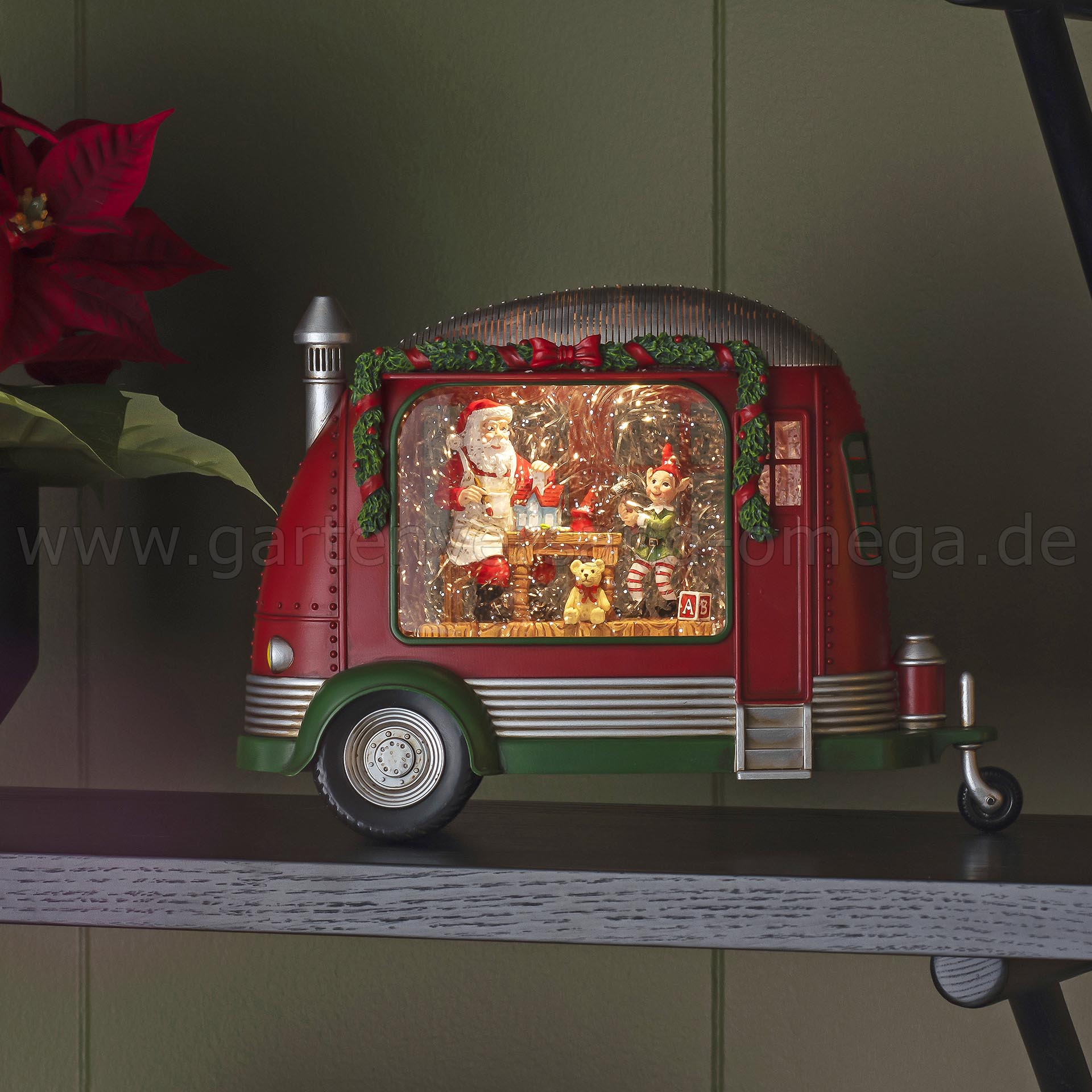 Wassergefüllte Weihnachtsdekoration Wohnwagen - Schneekugel Weihnachtsbeleuchtung