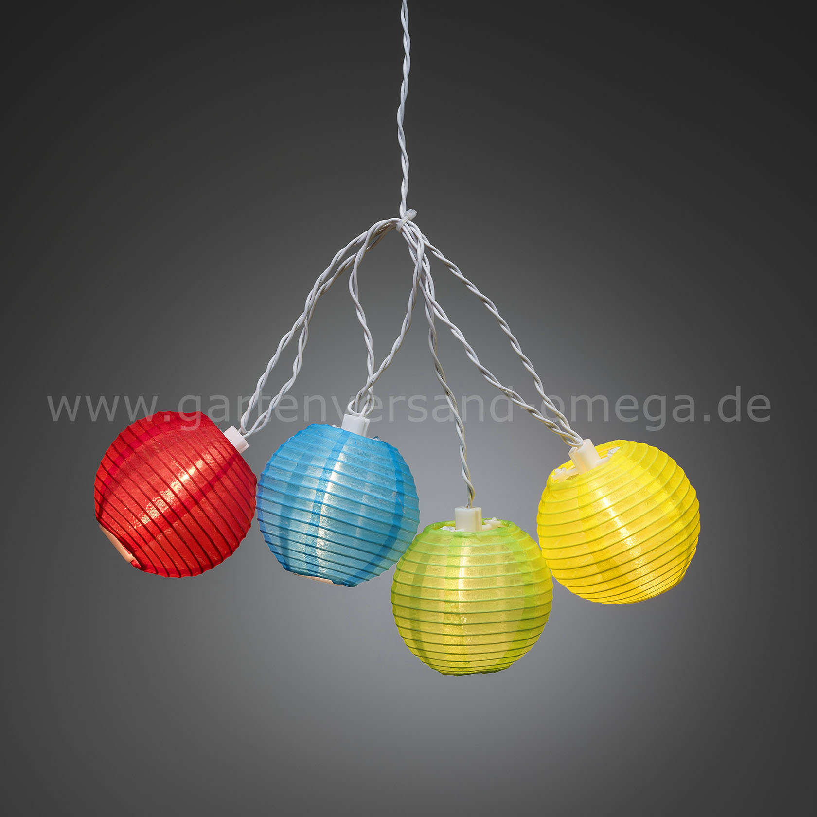 LED Dekolichterkette bunte Kugeln