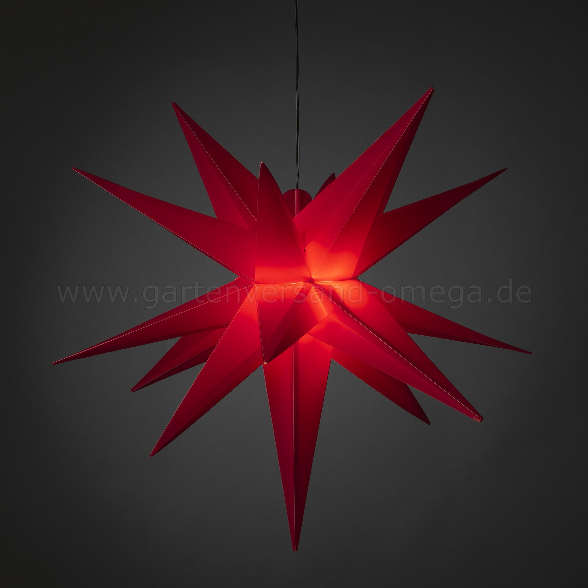 3D LED-Kunststoffstern Groß Rot