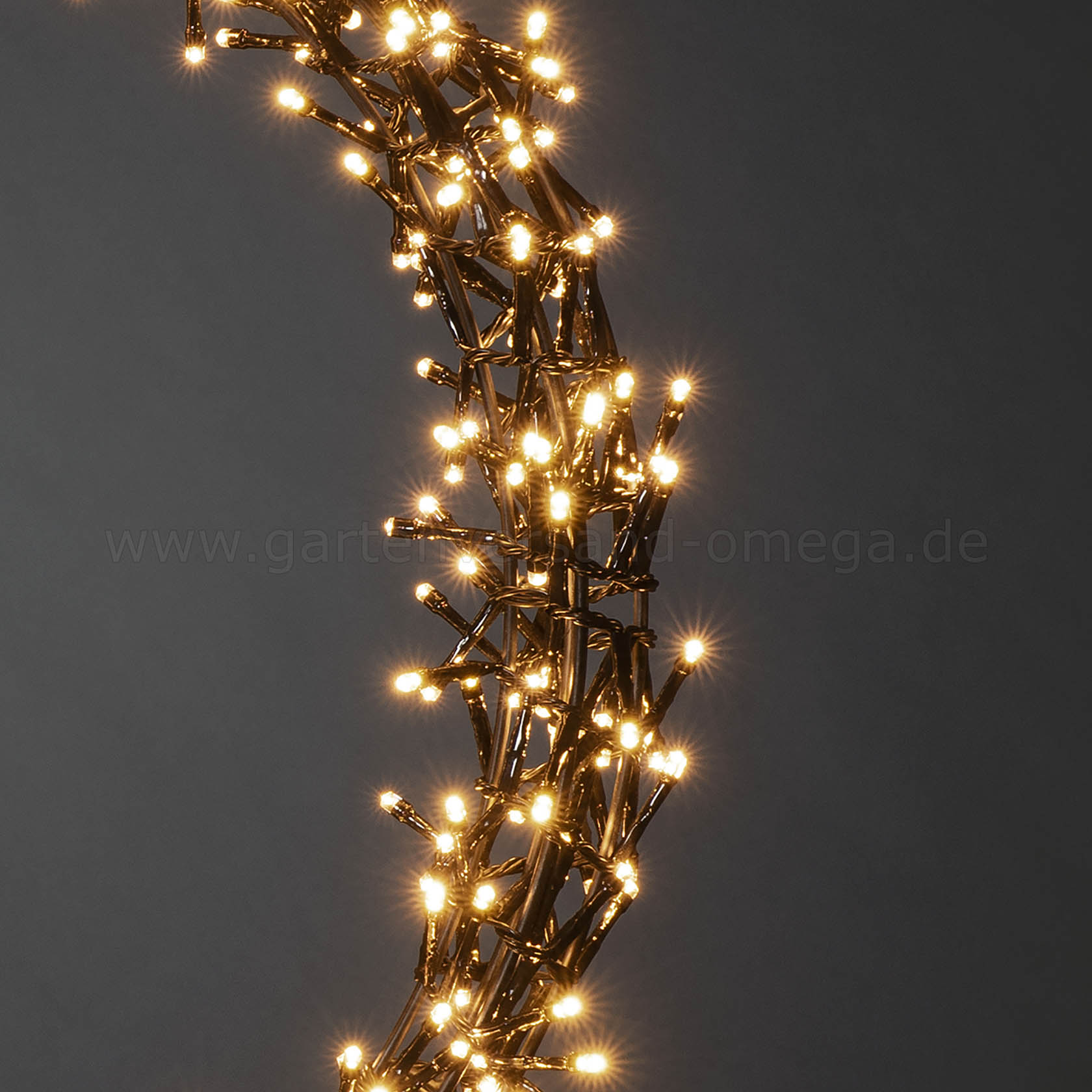 Die Lämpchen im Detail von LED Outdoor-Metallkranz