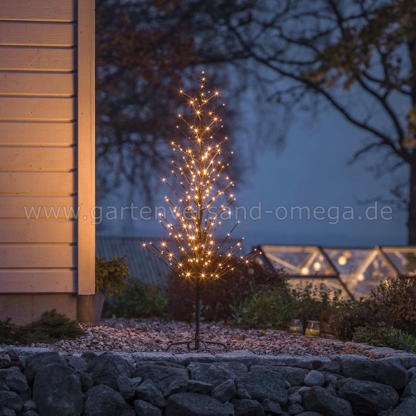 LED-Lichterbaum Schwarz Klein mit Glimmereffekt - Baum beleuchtet